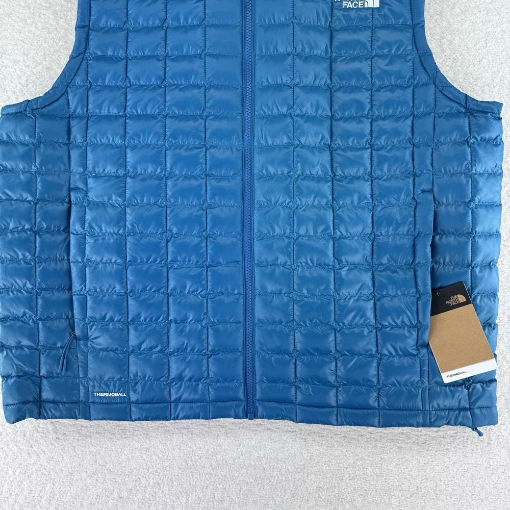 The North Face Thermoball Puffer Jacket Vest Mens XL Dusk Blue